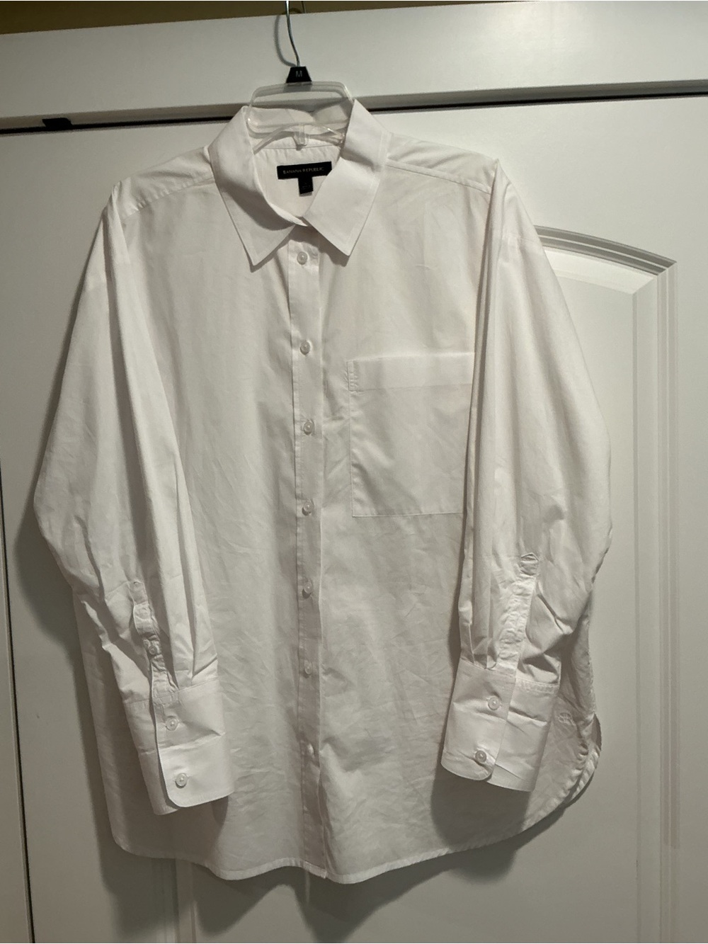Banana Republic White Button-Up Blouse